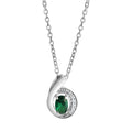 Anhänger mit Kette 925-Sterling Silber rhodiniert Zirkonia
