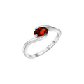 Ring 925-Sterling Silber rhodiniert Zirkonia