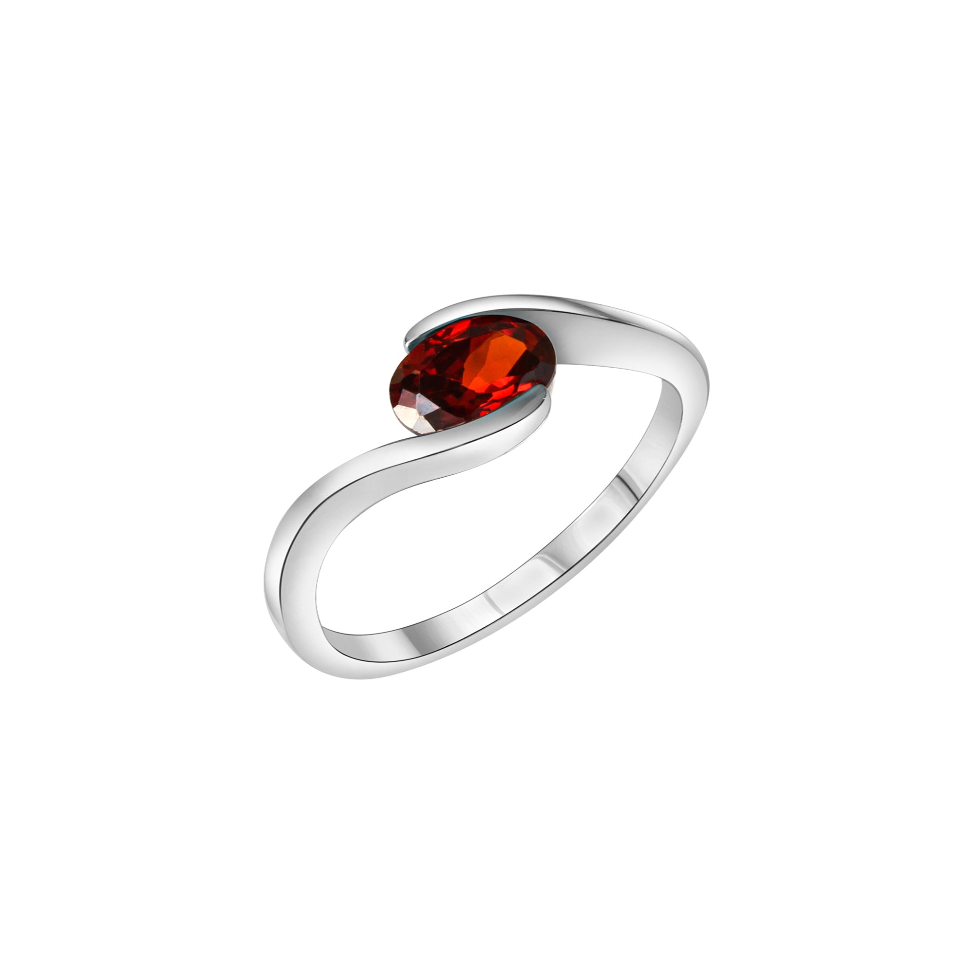 Ring 925-Sterling Silber rhodiniert Zirkonia