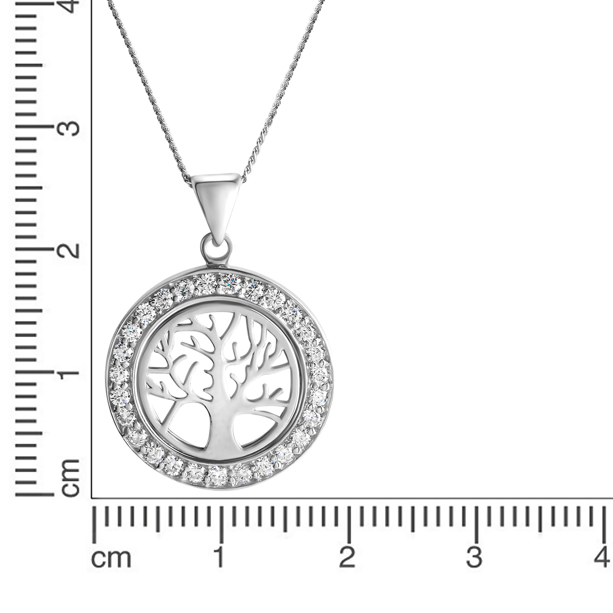 Anhänger mit Kette 925-Sterling Silber rhodiniert