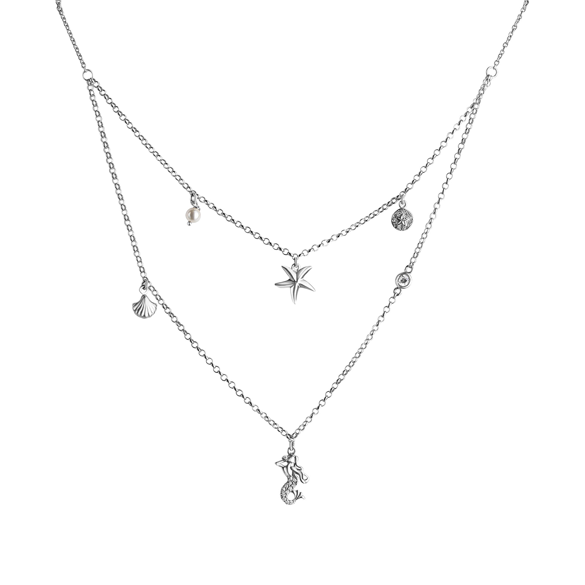 Collier 925-Sterling Silber rhodiniert