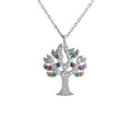 Anhänger mit Kette 925-Sterling Silber rhodiniert Zirkonia