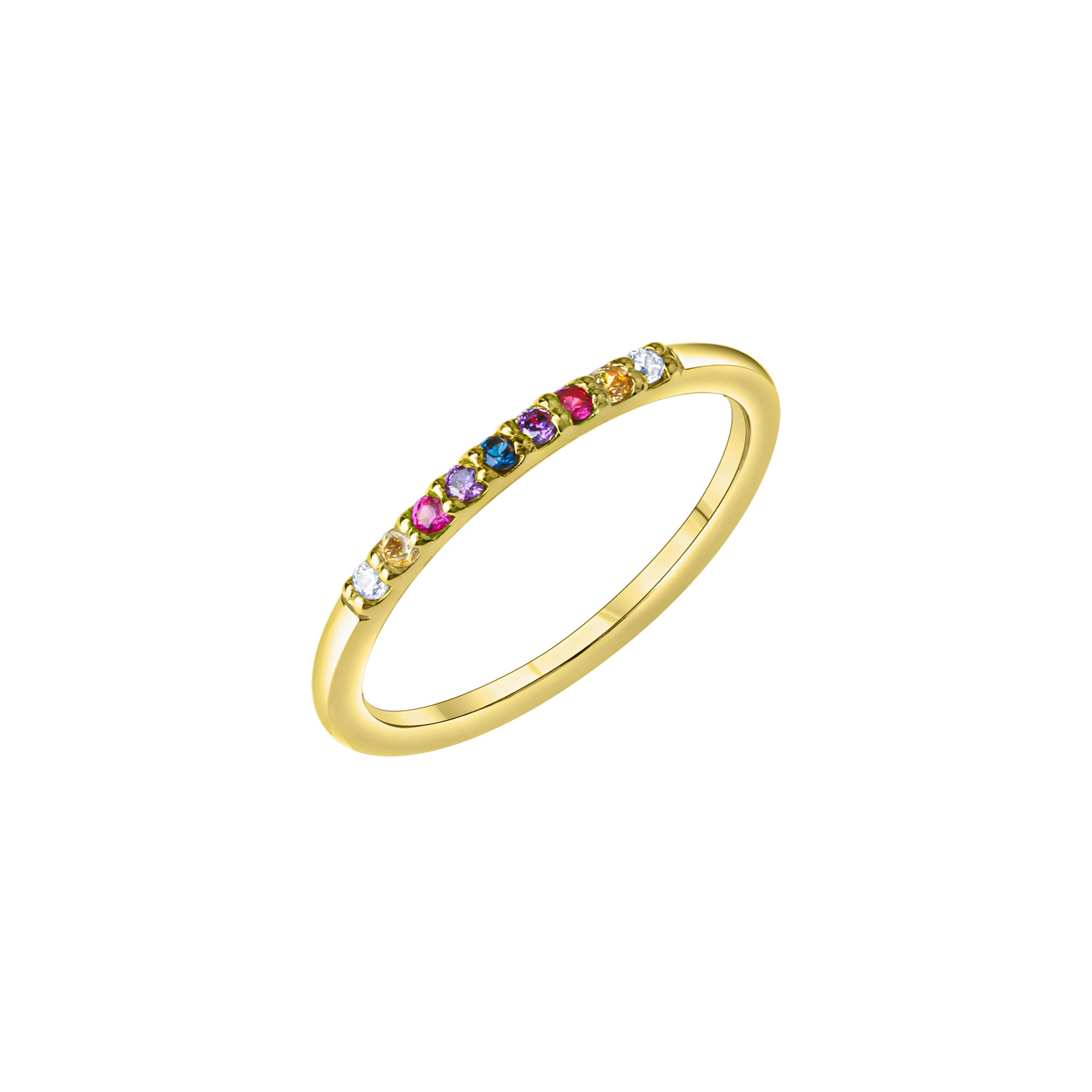 Ring 925-Sterling Silber vergoldet Zirkonia