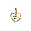 Anhänger 925-Sterling Silber vergoldet Zirkonia