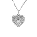 Anhänger mit Kette 925-Sterling Silber rhodiniert Zirkonia