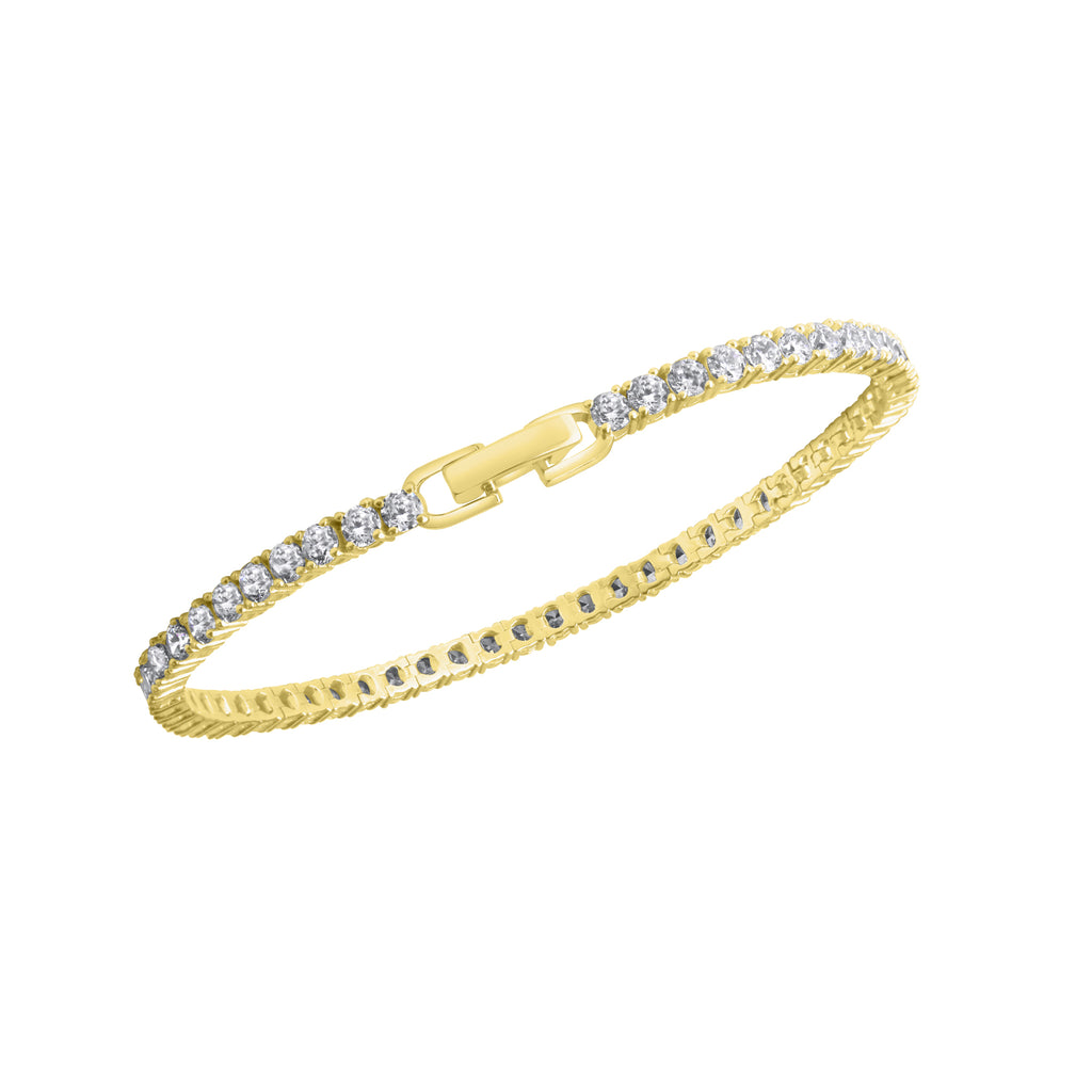 Armband 925-Sterling Silber vergoldet Zirkonia