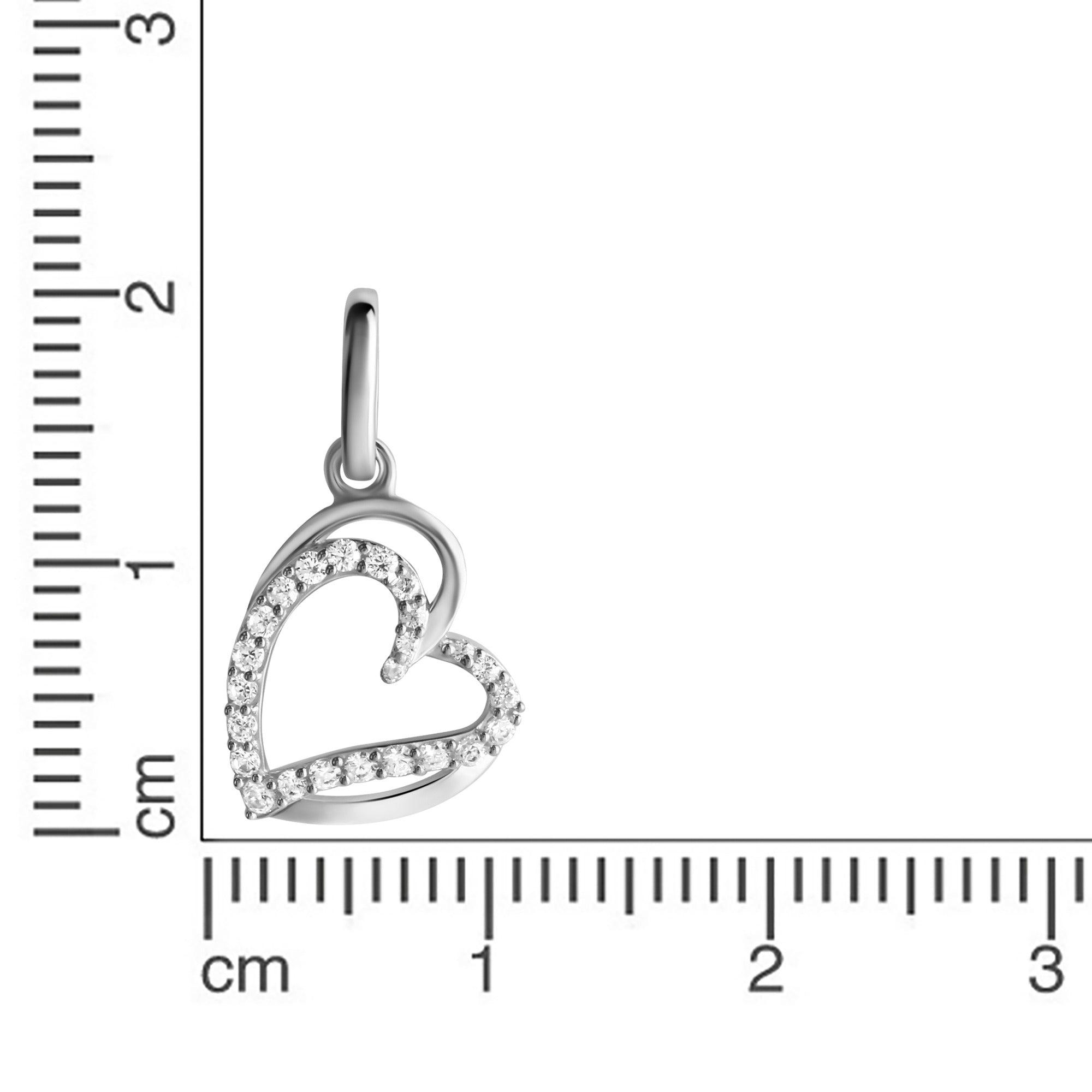 Anhänger 925-Sterling Silber rhodiniert Zirkonia