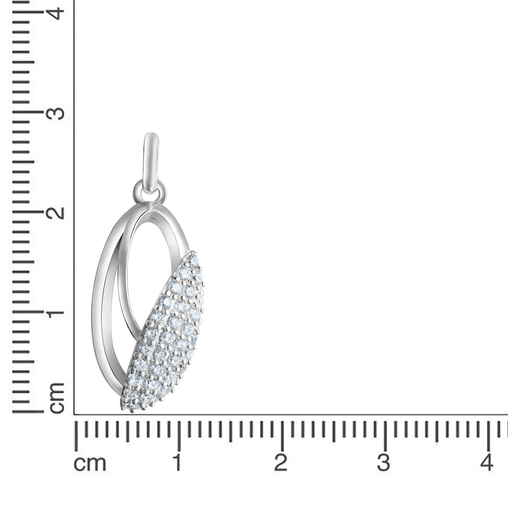 Anhänger 925-Sterling Silber rhodiniert Zirkonia