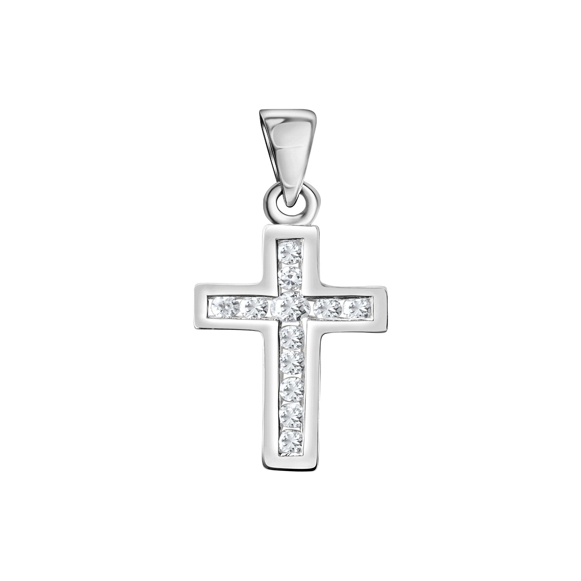 Anhänger 925-Sterling Silber rhodiniert Zirkonia