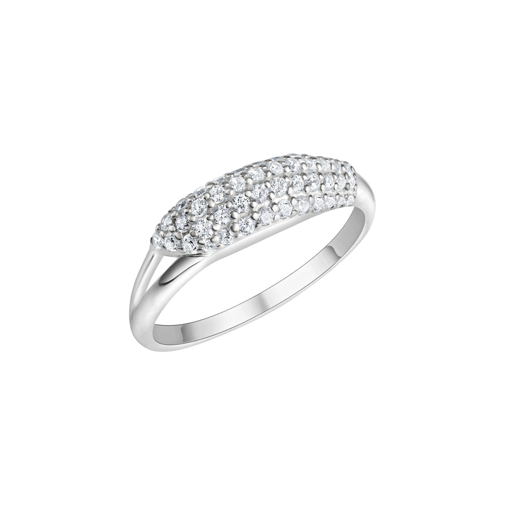 Ring 925-Sterling Silber rhodiniert Zirkonia