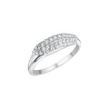 Ring 925-Sterling Silber rhodiniert Zirkonia