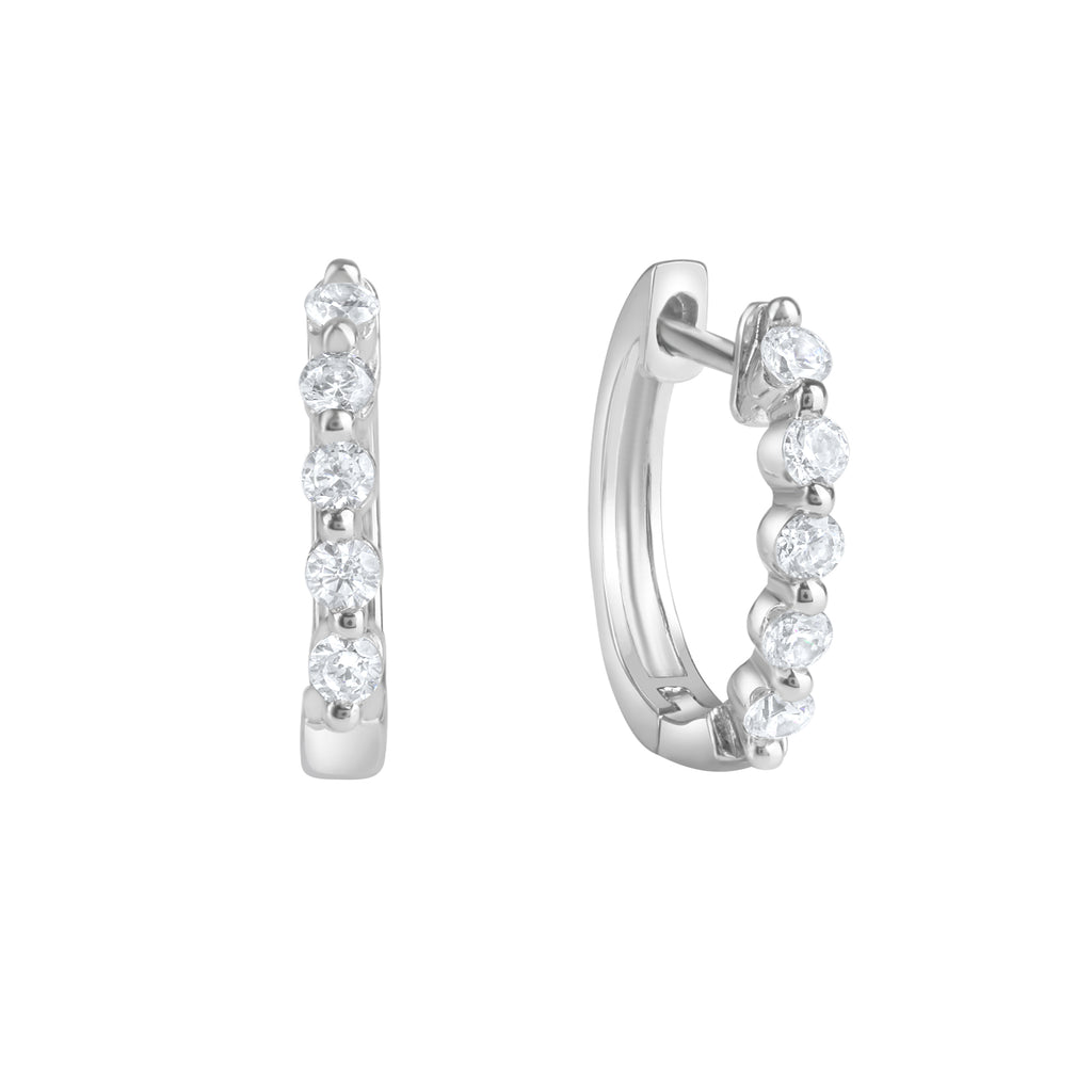 Ohrringe 925 Sterling Silber rhodiniert Zirkonia
