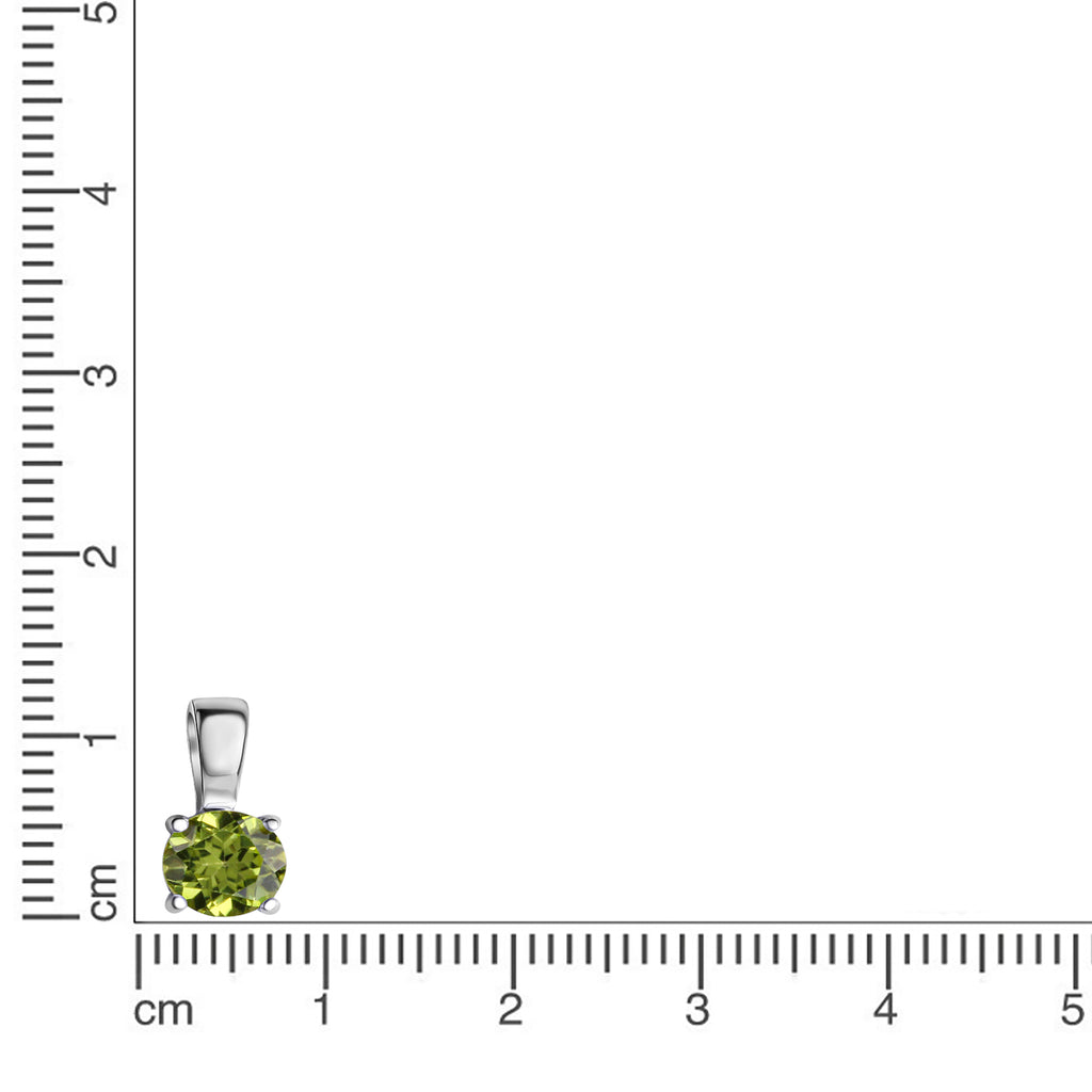 Anhänger 925-Sterling Silber rhodiniert Peridot