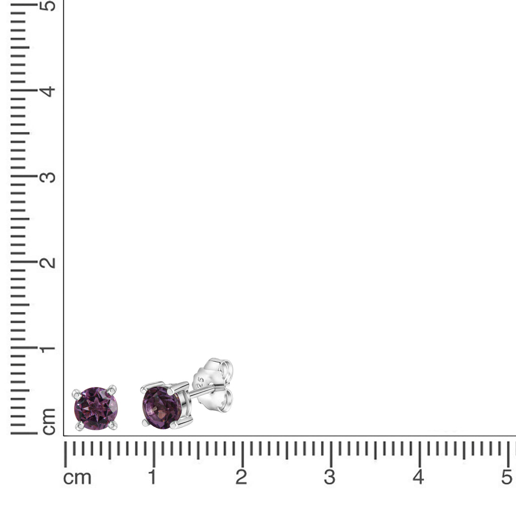 Ohrstecker 925-Sterling Silber rhodiniert Amethyst