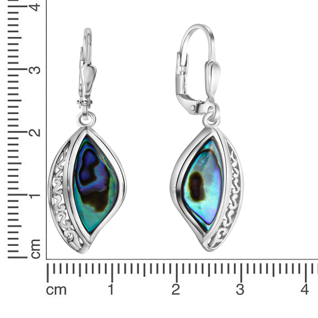 Ohrhänger 925-Sterling Silber rhodiniert Abalone