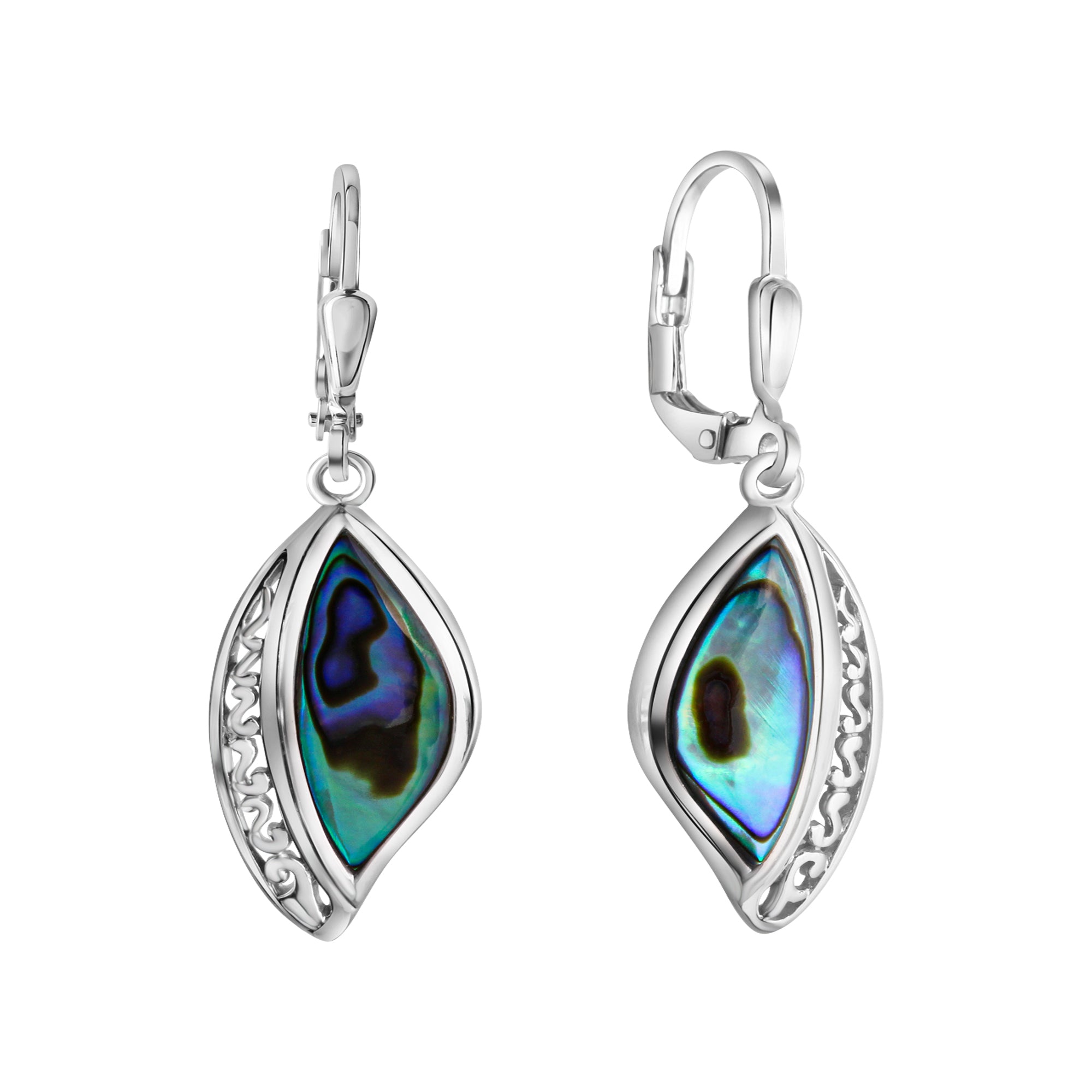 Ohrhänger 925-Sterling Silber rhodiniert Abalone