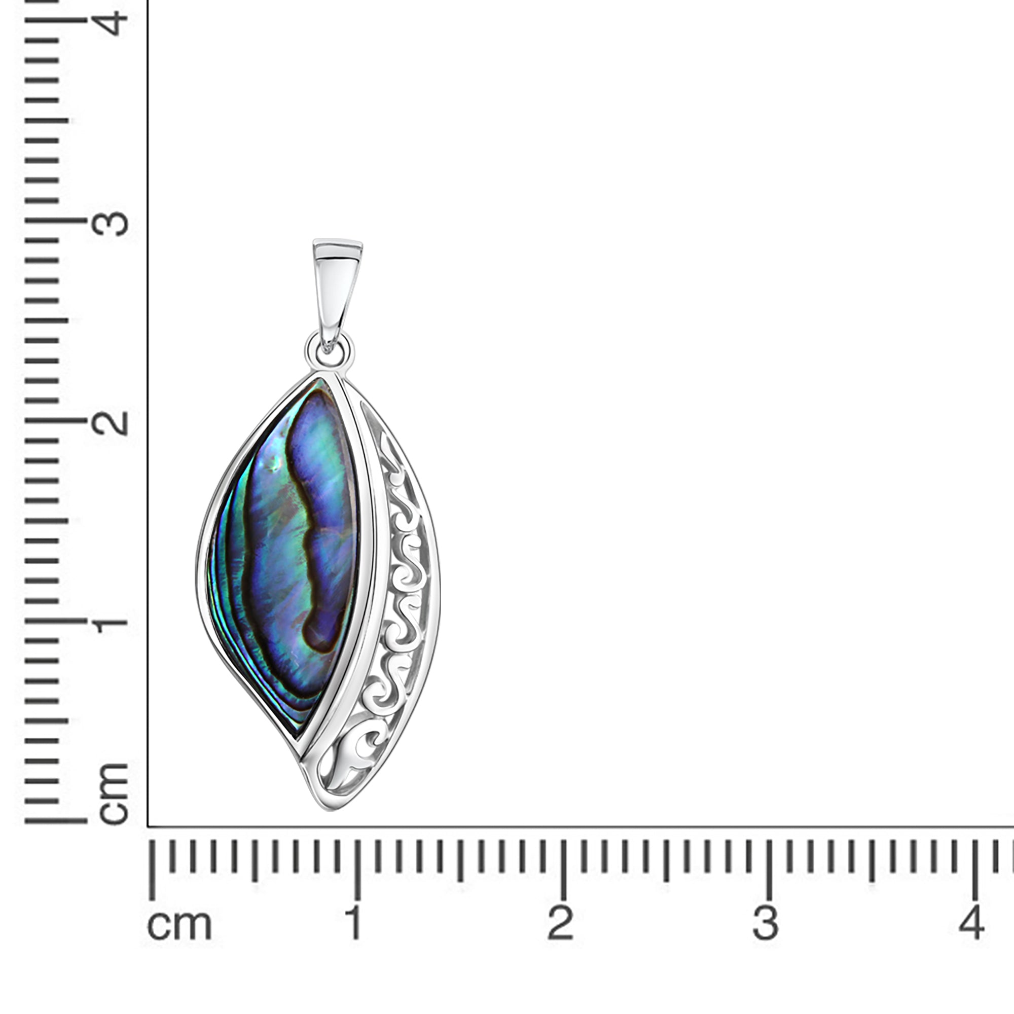 Anhänger 925-Sterling Silber rhodiniert Abalone