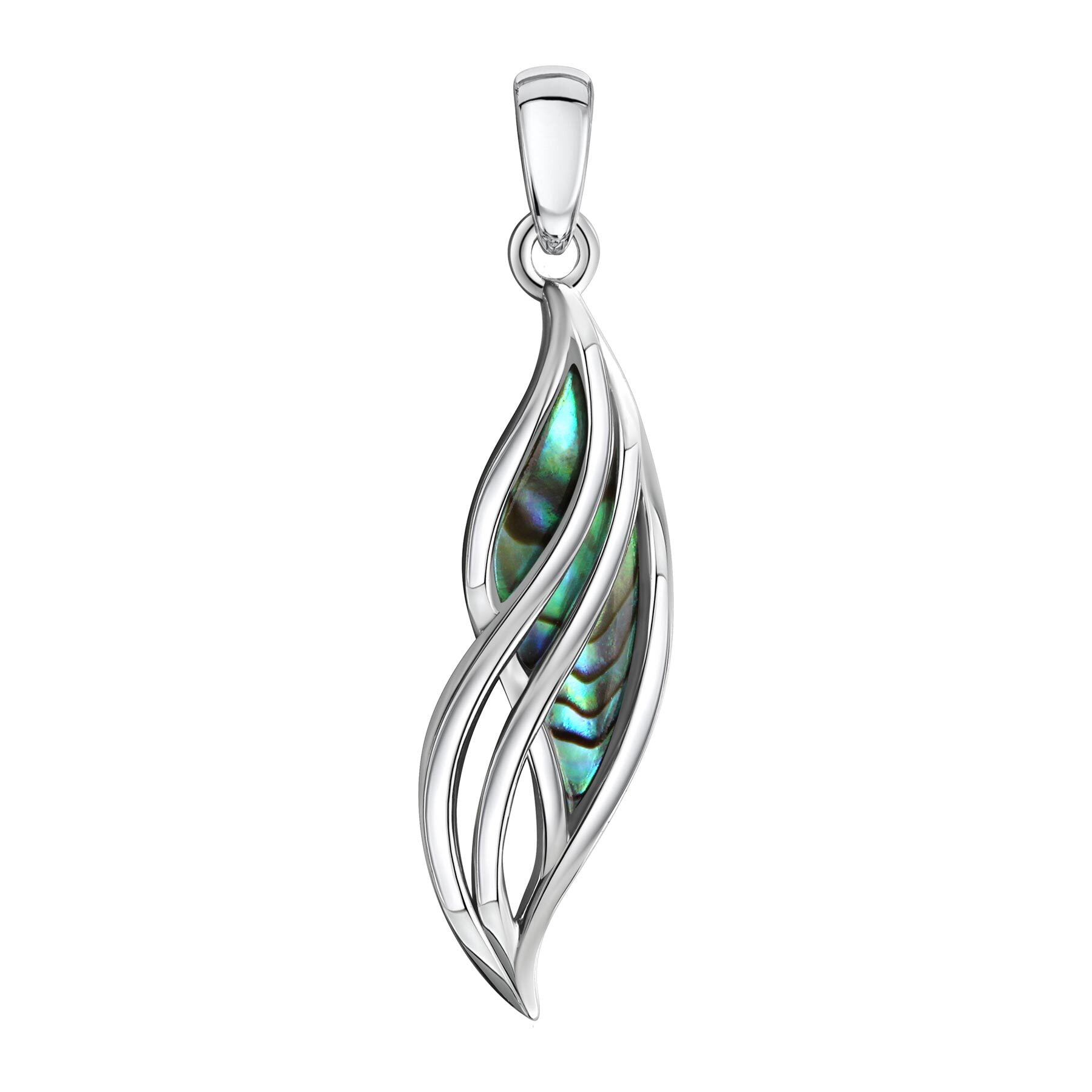 Anhänger 925/- Sterling Silber rhodiniert Abalone