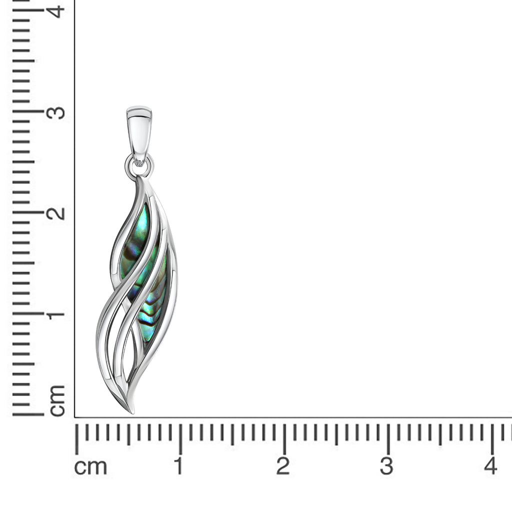 Anhänger 925/- Sterling Silber rhodiniert Abalone