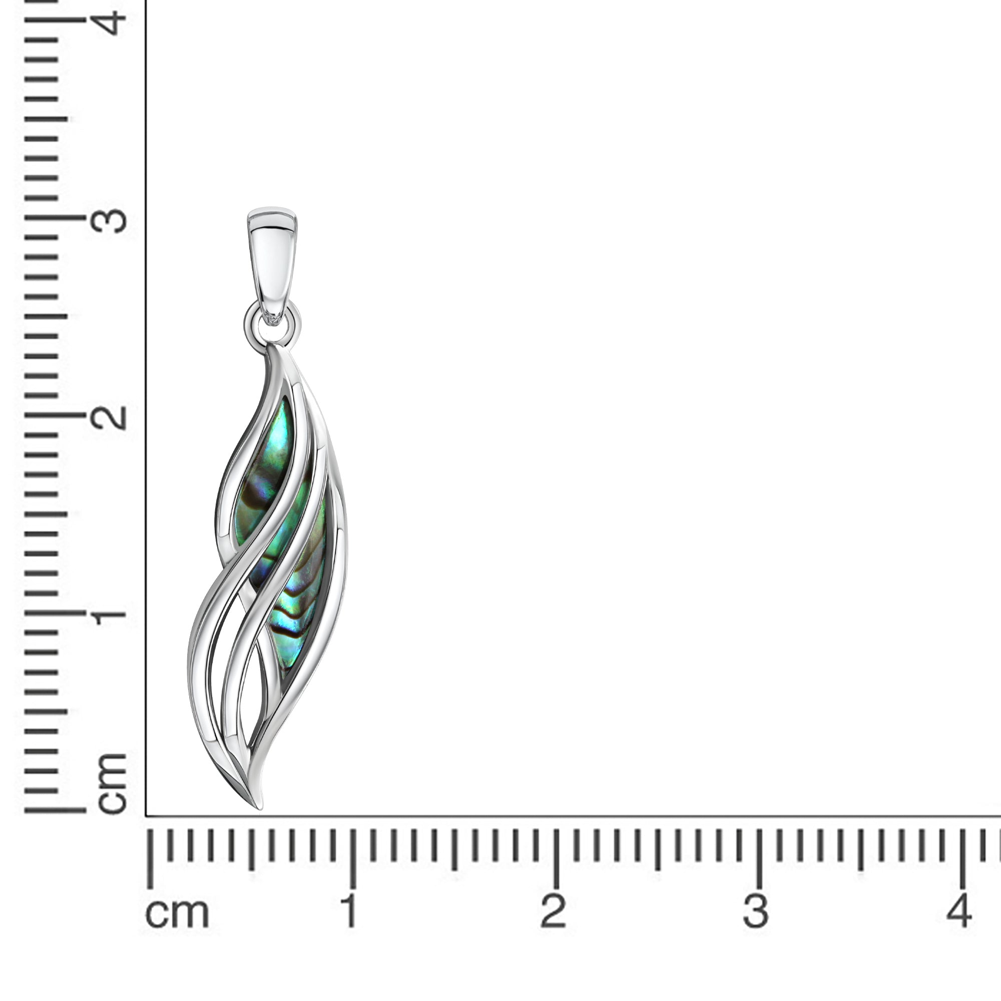 Anhänger 925/- Sterling Silber rhodiniert Abalone