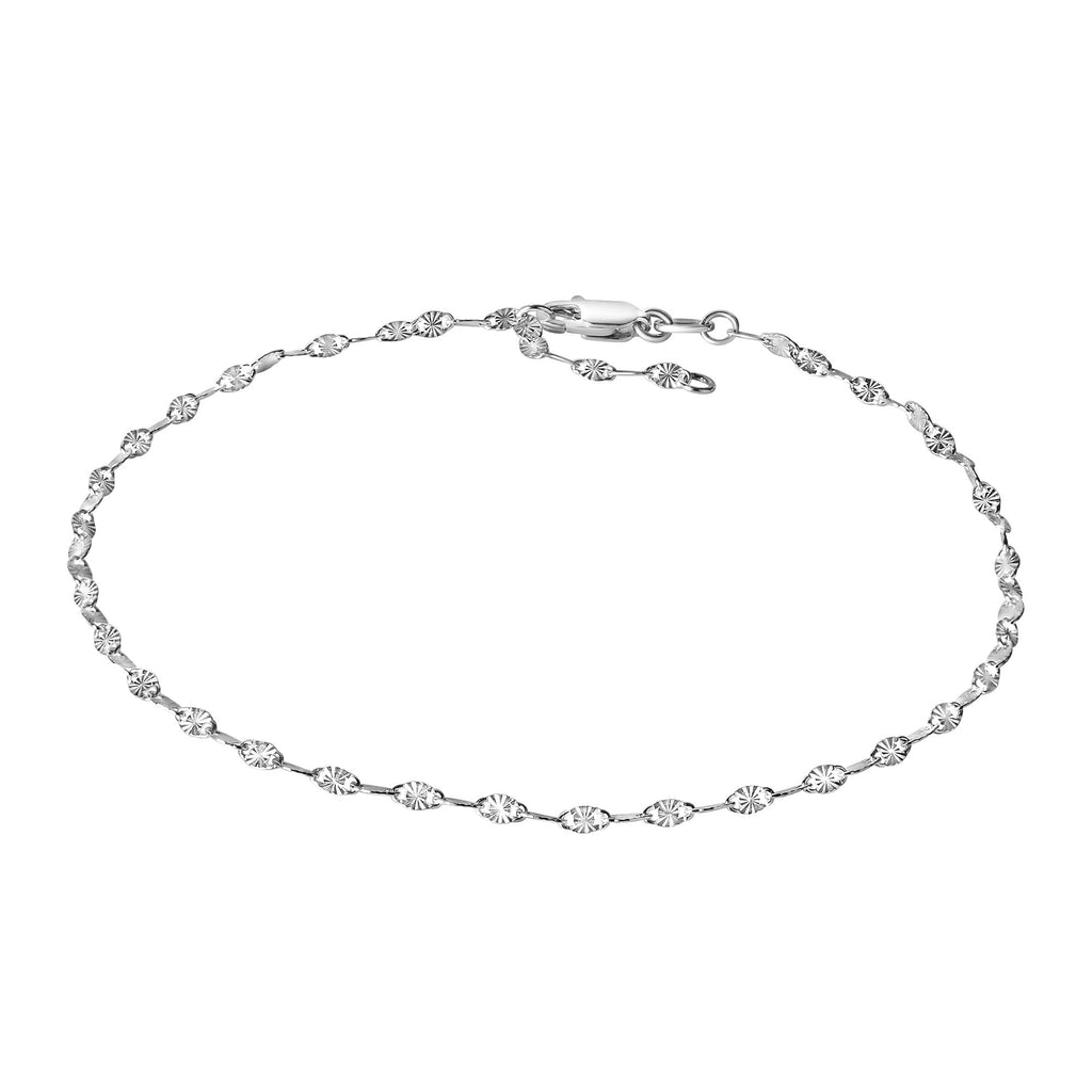 Fußkettchen 925/- Sterling Silber weiss diamantiert