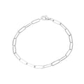 Armband 925/- Sterlingsilber Gliederarmband glanz weiß 19 cm