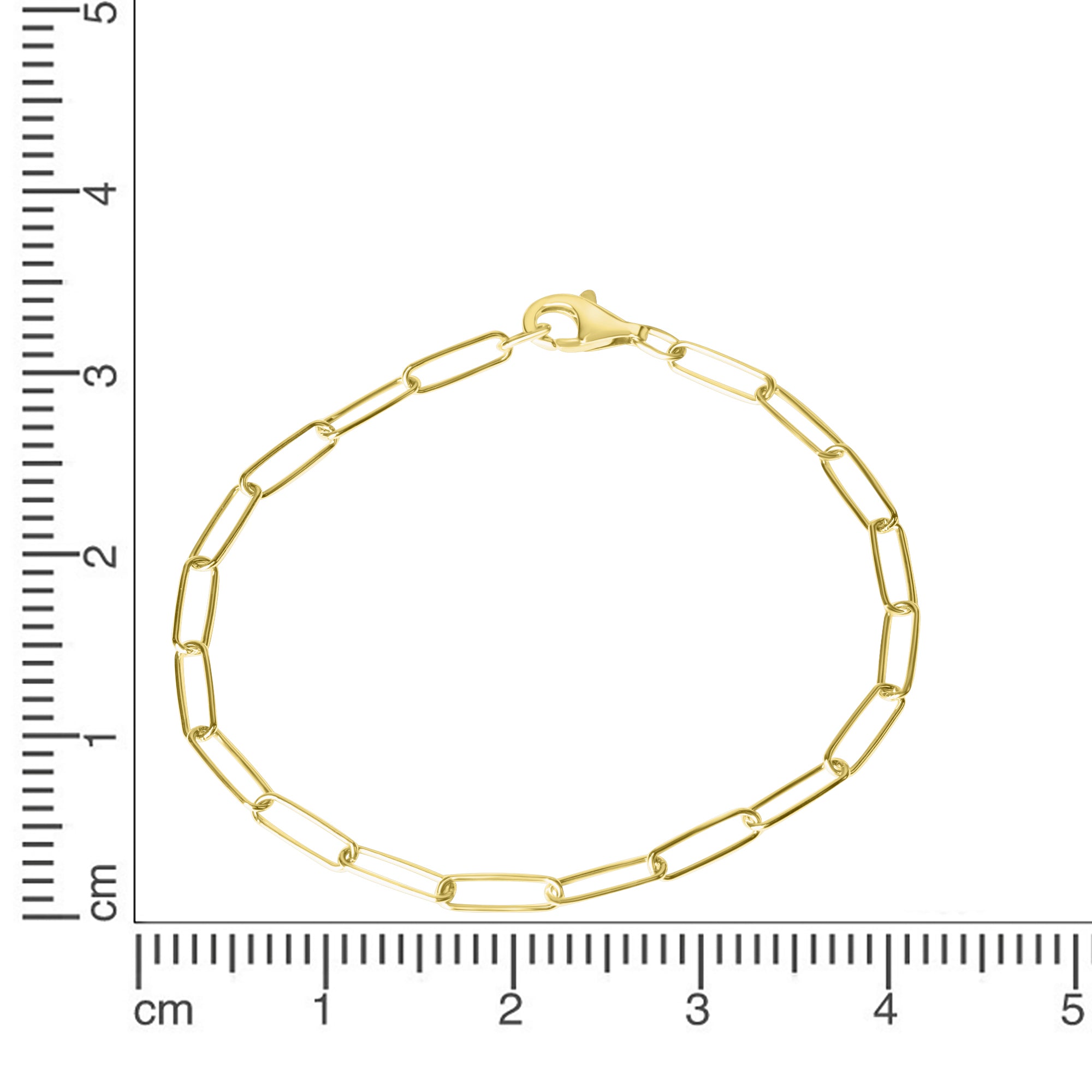 Armband 925/- Sterlingsilber Gliederarmband glanz vergoldet 19 cm