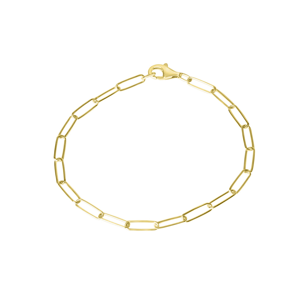 Armband 925/- Sterlingsilber Gliederarmband glanz vergoldet 21 cm