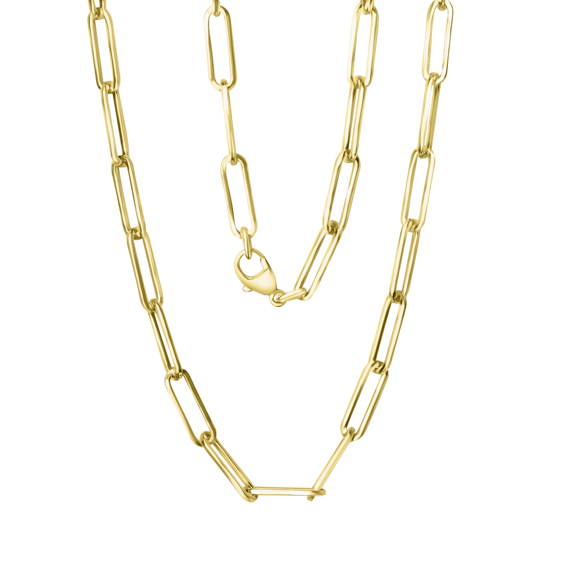 Collier 925/- Sterling Silber vergoldet Gliederkette 55 cm