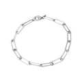 Armband 925/- Sterlingsilber Gliederarmband glanz rhodiniert 19 cm