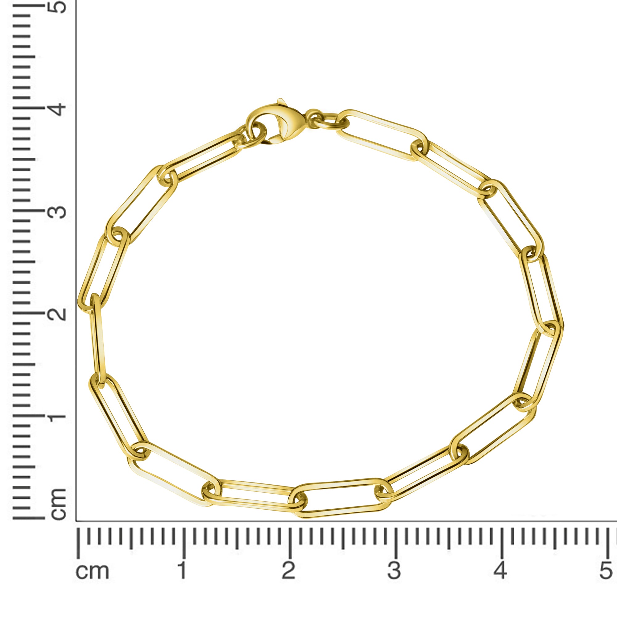 Armband 925/- Sterlingsilber Gliederarmband glanz vergoldet 19 cm