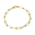 Armband 925/- Sterlingsilber Gliederarmband glanz vergoldet 21 cm