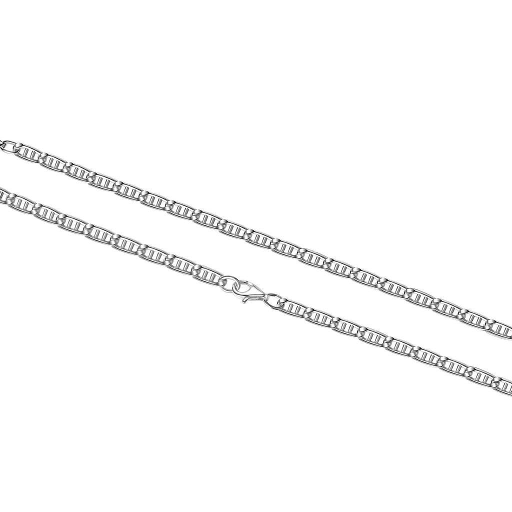 Armband 925/- Sterling Silber weiß Doppel-Stegpanzerarmband 23 cm