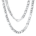 Collier 925/- Sterling Silber weiß Figarokette 60 cm