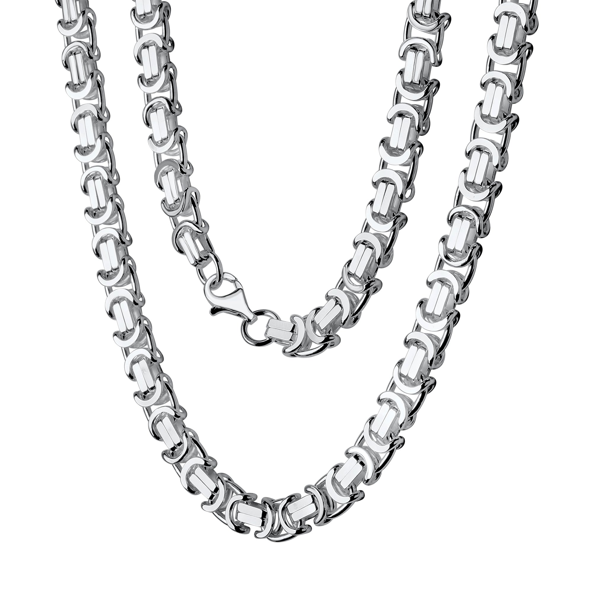 Collier 925/- Sterling Silber weiß Etruskerkette 50 cm