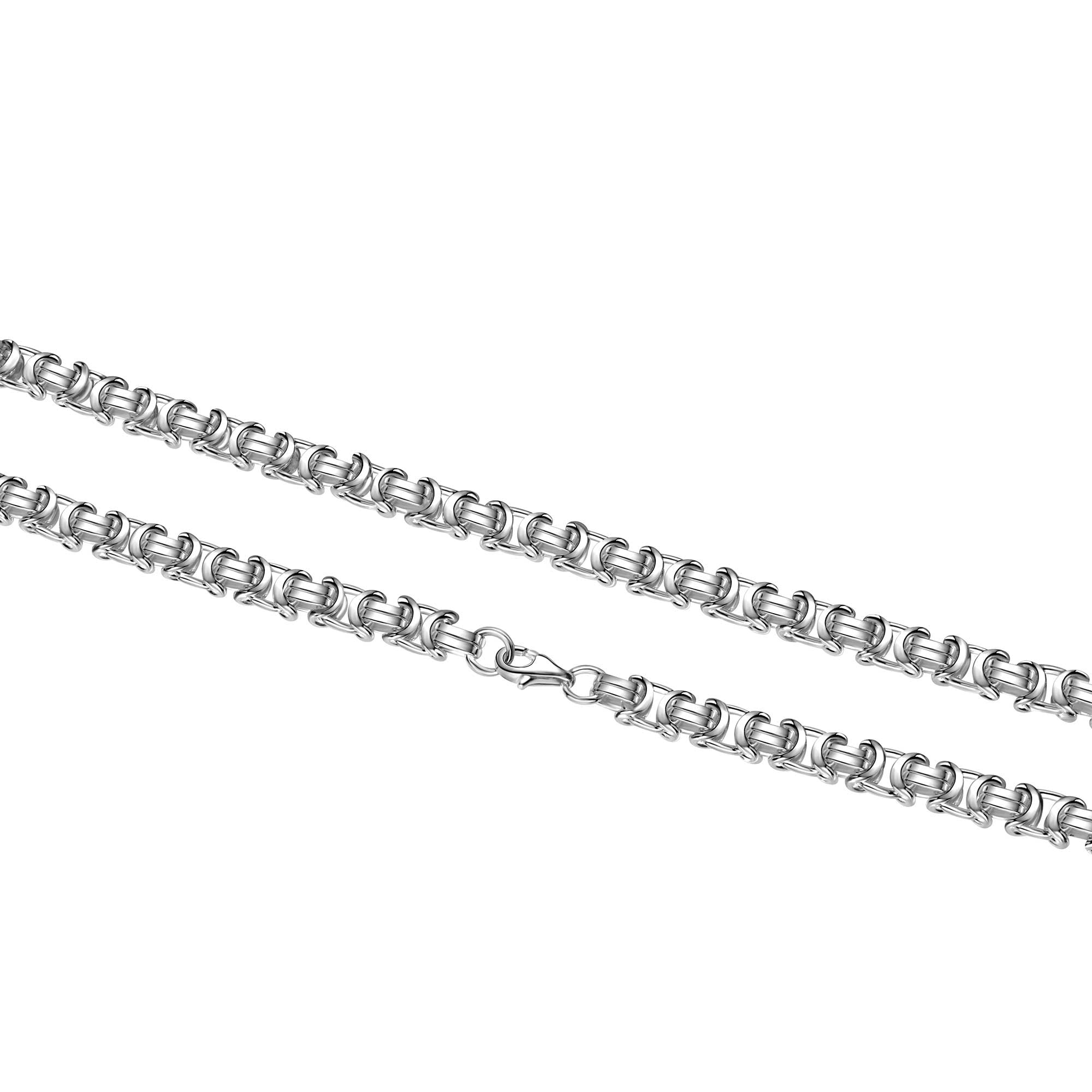 Collier 925/- Sterling Silber weiß Etruskerkette 55 cm