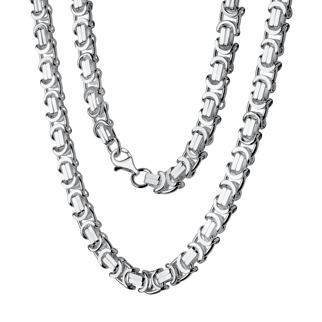 Collier 925/- Sterling Silber weiß Etruskerkette 60 cm