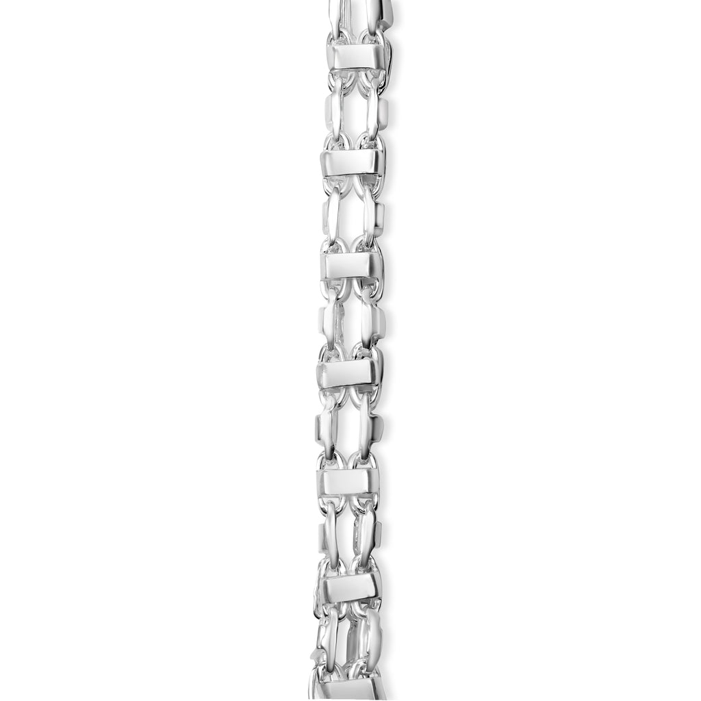 Collier 925/- Sterling Silber weiß Käfigkette 50 cm