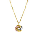Anhänger mit Kette 585/- Gelbgold tricolor strukturiert