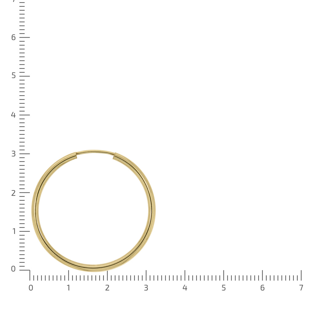 Creolen 585/- Gelbgold glanz 30mm
