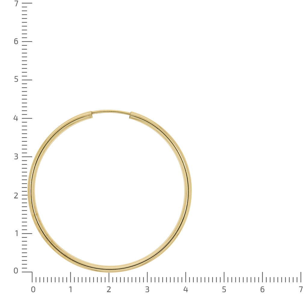 Creolen 585/- Gelbgold glanz 40 mm