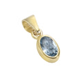 Anhänger 585/- Gelbgold glanz Blautopas