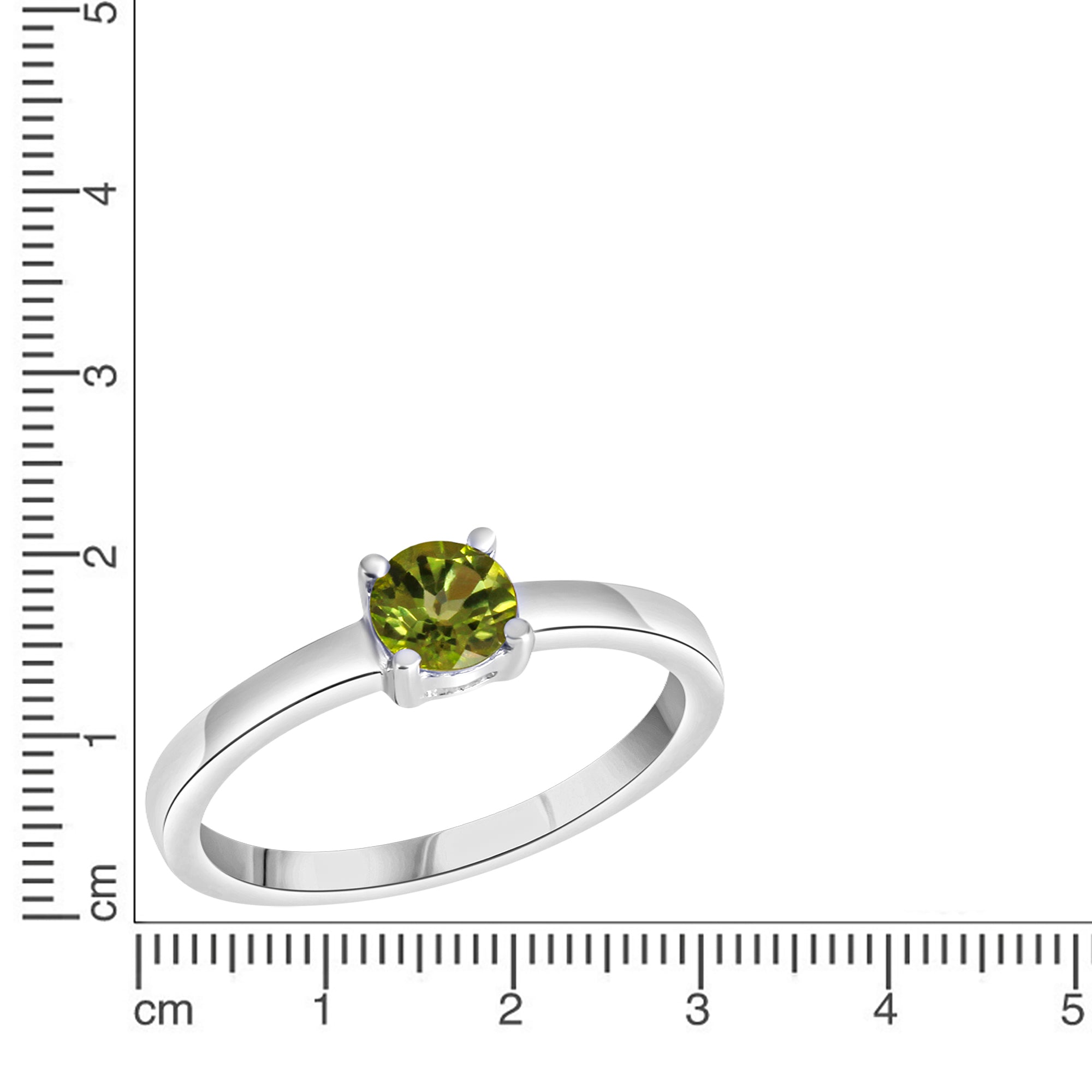 Ring 925-Sterling Silber rhodiniert Peridot