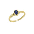 Ring 375/- Gelbgold mit Saphir