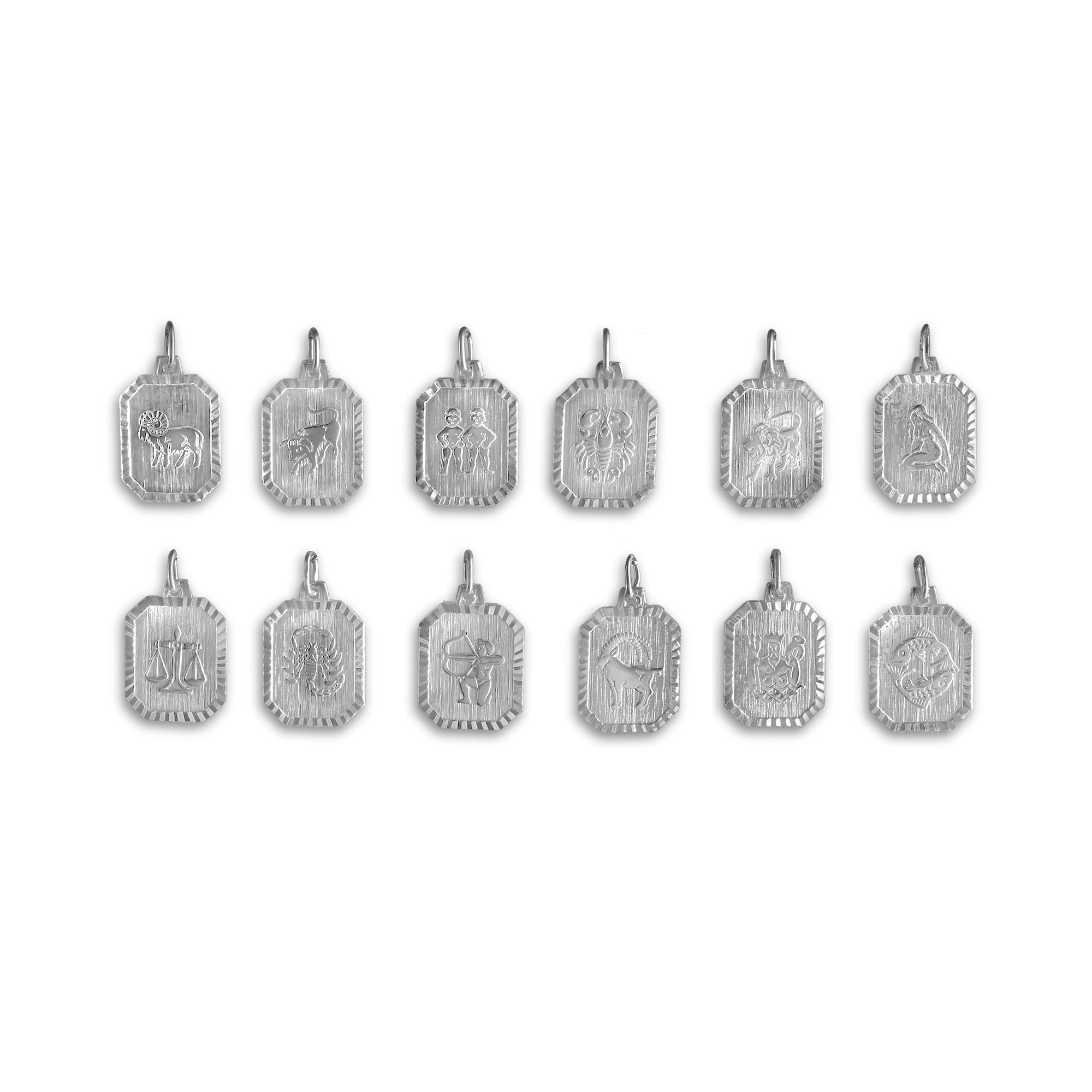 Anhänger Sternzeichen Zwillinge 925-Sterling Silber rhodiniert