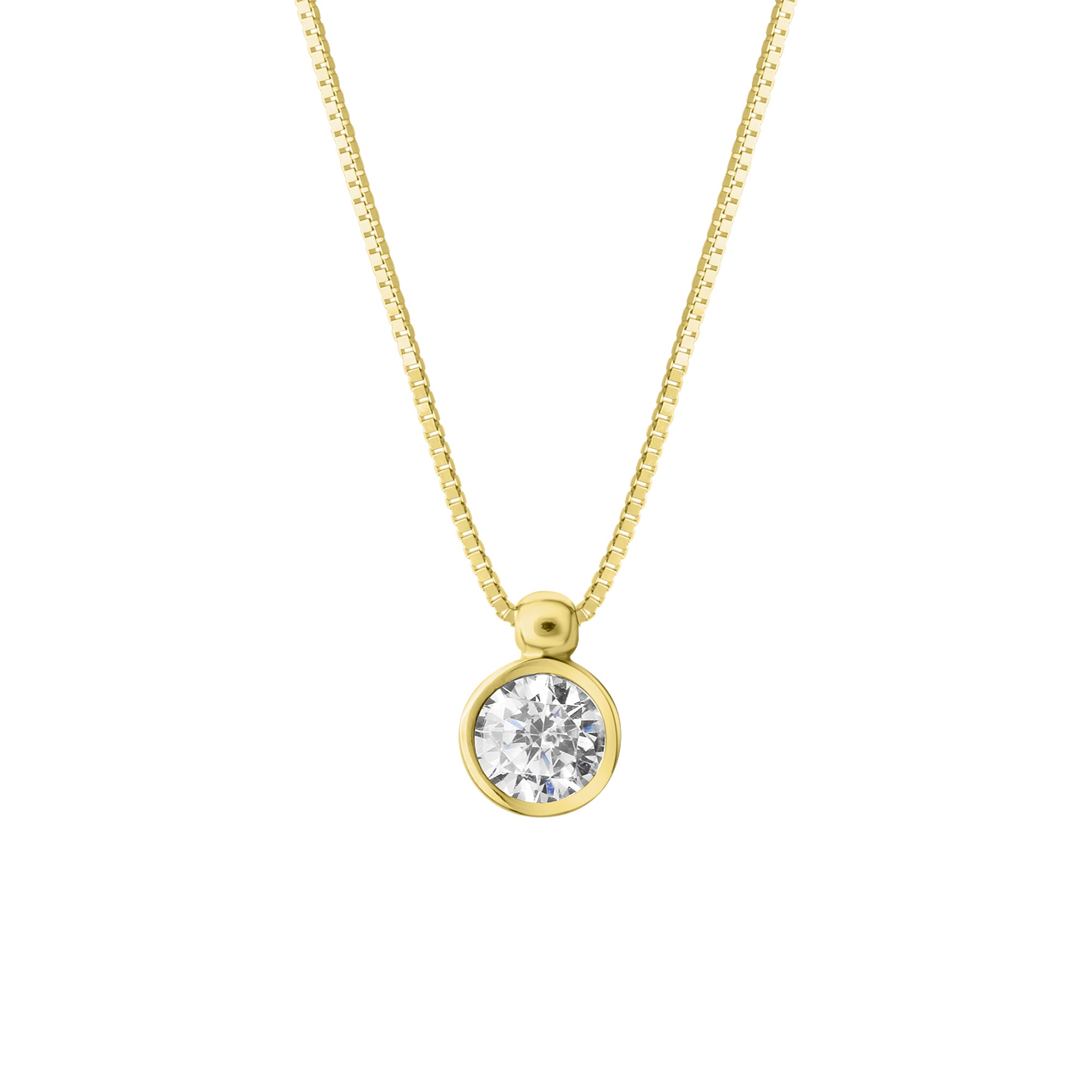 Collier 375/- Gelbgold Zirkonia