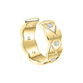 Ohrklemme 925-Sterling Silber vergoldet Zirkonia