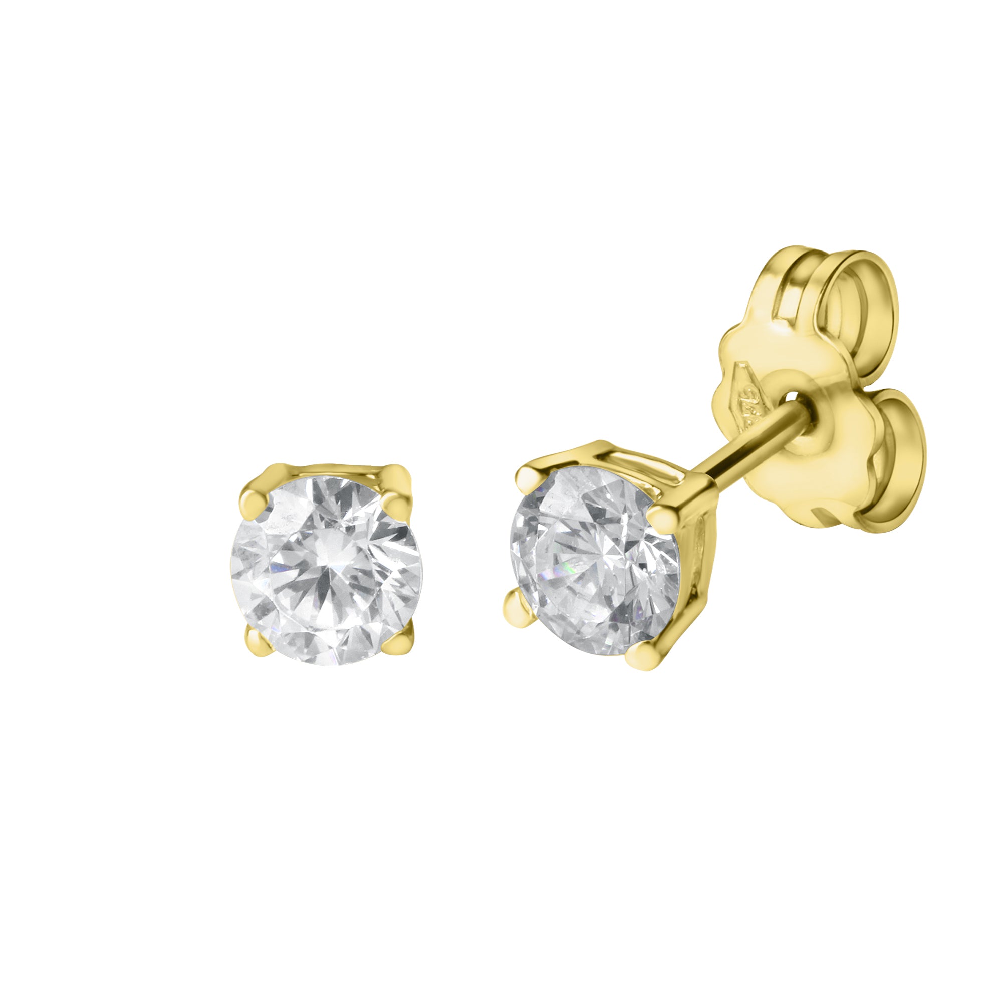 Ohrstecker 375/- Gelbgold Zirkonia