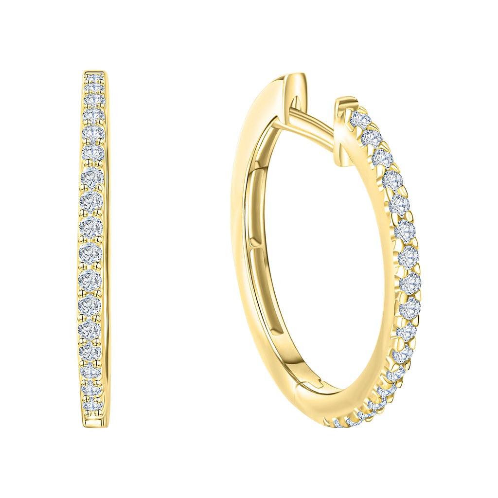 Klappcreolen 375/- Gelbgold Zirkonia