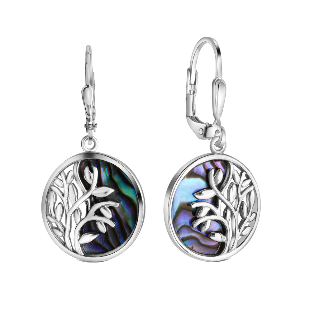 Ohrhänger 925-Sterling Silber rhodiniert Abalone